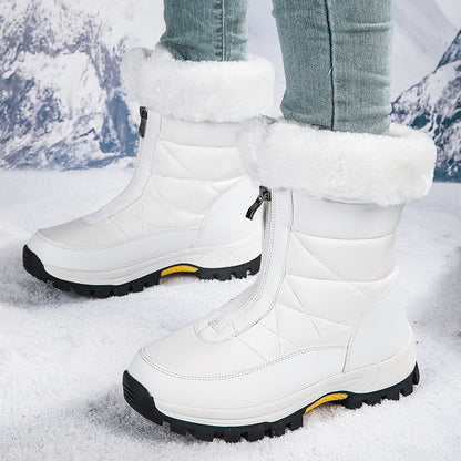 【EU35-43】️Bottes d'hiver pour femmes en PU avec doublure en coton et doublure polaire