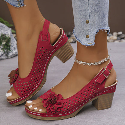 🔥2026🔥 Sandalias para mujer con hebilla y tacón cuadrado
