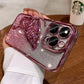 🦋✨ Glitter Butterfly Phone Case – Removable Card Holder & Shockproof Protection