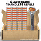 Men's razor replacement kit + free holder – Ultra-sharp stainless steel blades for a smooth shave