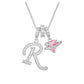 ✨ 3-in-1 Dopamine Initial Necklace with Zircon Heart Charms