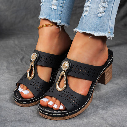 Sandalias ortopédicas con tacones de pedrería (compra 2 y obtén envío gratis)