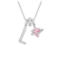 ✨ 3-in-1 Dopamine Initial Necklace with Zircon Heart Charms