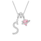 ✨ 3-in-1 Dopamine Initial Necklace with Zircon Heart Charms