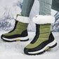 【EU35-43】️Bottes d'hiver pour femmes en PU avec doublure en coton et doublure polaire