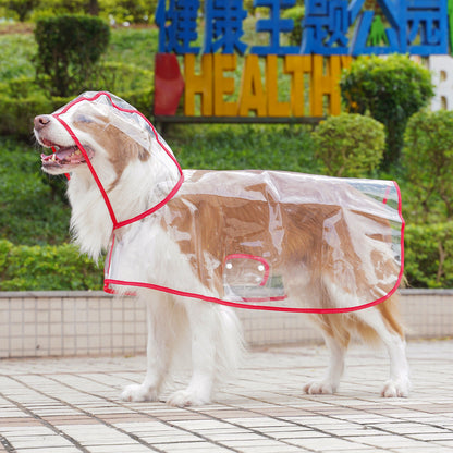 🐶☔ Transparent Dog Raincoat – Protection Against Rain and Wind