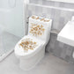 🌸 Luxury Gold Floral Toilet Sticker