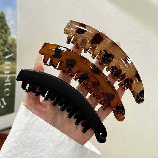 🖤✨ Retro Hair Clip – Large Banana Clip for Updos