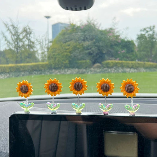 🌻Wobbly sunflower for car dashboard