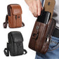 👝 Genuine Leather Men's Belt Bag – Practical Everyday Waist Pouch