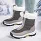 【EU35-43】️Bottes d'hiver pour femmes en PU avec doublure en coton et doublure polaire