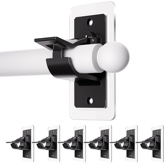 🔥 Staffe autoadesive per bastone da tenda – Installazione senza fori per bagni e camere da letto