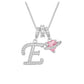 ✨ 3-in-1 Dopamine Initial Necklace with Zircon Heart Charms