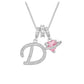 ✨ 3-in-1 Dopamine Initial Necklace with Zircon Heart Charms