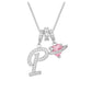 ✨ 3-in-1 Dopamine Initial Necklace with Zircon Heart Charms