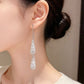 ✨ Elegant Teardrop Earrings – French Chic with Sparkling Zirconia! 💎🤍