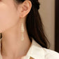 ✨ Elegant Teardrop Earrings – French Chic with Sparkling Zirconia! 💎🤍