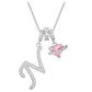✨ 3-in-1 Dopamine Initial Necklace with Zircon Heart Charms