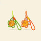 🍊 Knitted Tangerine Keychain