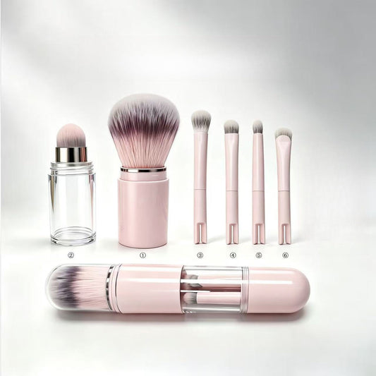 💄🌸 6-in-1 Makeup Brush Set – Beauty and Convenience in One Case! ✨💖