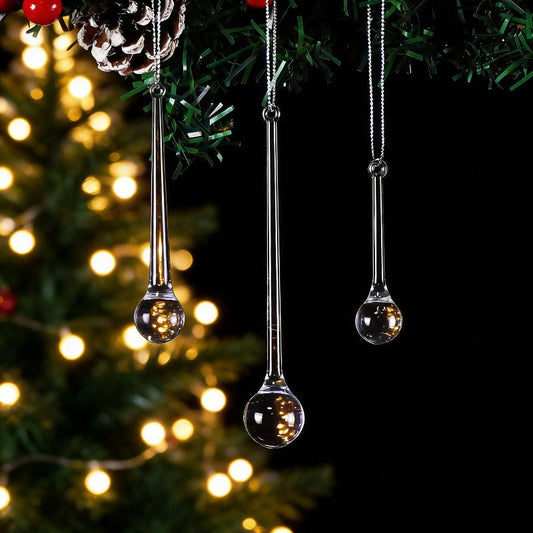 🎄✨ Clear Xmas Ornaments – Icicles for Xmas Tree