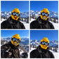 🏂😎 Yellow Ski Face Mask with Funny Figure – Winter Sports