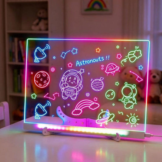 🎨✨ LED Drawing Board with 7 Colours – Erasable