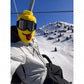 🏂😎 Yellow Ski Face Mask with Funny Figure – Winter Sports