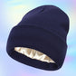 🧢✨ Satin-Lined Knitted Beanie – Warm & Protective