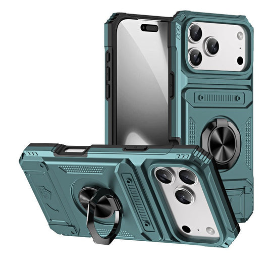 📱🧲 Phone Case with Card Holder & Magnetic Ring