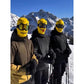 🏂😎 Yellow Ski Face Mask with Funny Figure – Winter Sports