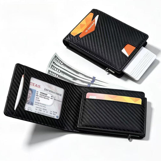 💳📍 RFID Wallet – Slim AirTag Card Holder in Faux Leather