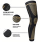 🏀💪 Long Copper Knee Brace – Non-Slip