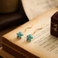 💎 Turquoise Flower-Shaped Dangling Earrings
