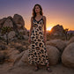 🐆 Limited Offer! Women's Leopard Print V-Neck Strap Dress - Wild & Elegant! 🐆
