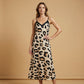 🐆 Limited Offer! Women's Leopard Print V-Neck Strap Dress - Wild & Elegant! 🐆